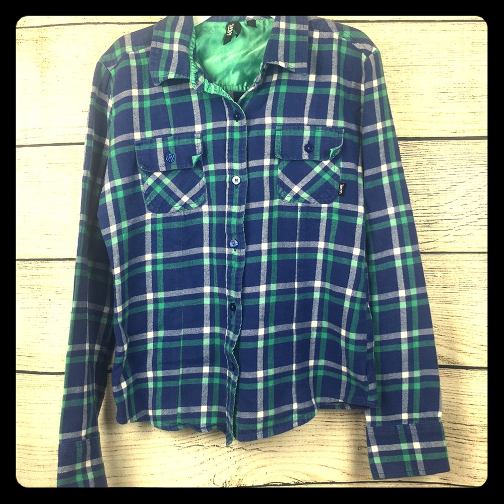 Women’s VANS Long Sleeve Flannel Button Up Shirt